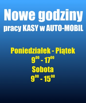 Nowe godziny pracy kasy.